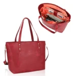 Custom Logo Portable Fashion Elegant Large Capacity Women PU Leather Shopping Shoulder Handbag Tote Bag - Image 2