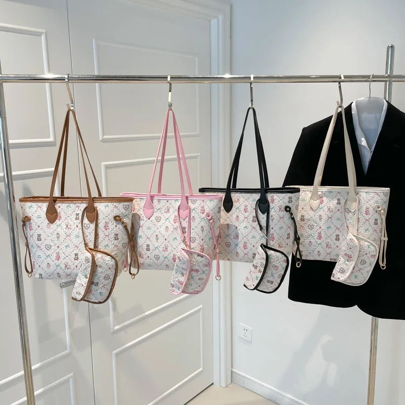 H7df5aaa9edbc42028b75a72994898a2aF.webp Lady's Large Capacity Cartoon Print Woman's Tote Bags Women's Handbag with Wallet for Summer Shopping - Image 1