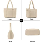 Hot Sale Puffer Tote Bag Quilted Puffy Handbag Lightweight Winter Down Cotton Padded Shoulder Bag Large Capacity Puffer Bag - Image 3