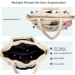 Hot Sale Puffer Tote Bag Quilted Puffy Handbag Lightweight Winter Down Cotton Padded Shoulder Bag Large Capacity Puffer Bag - Image 5